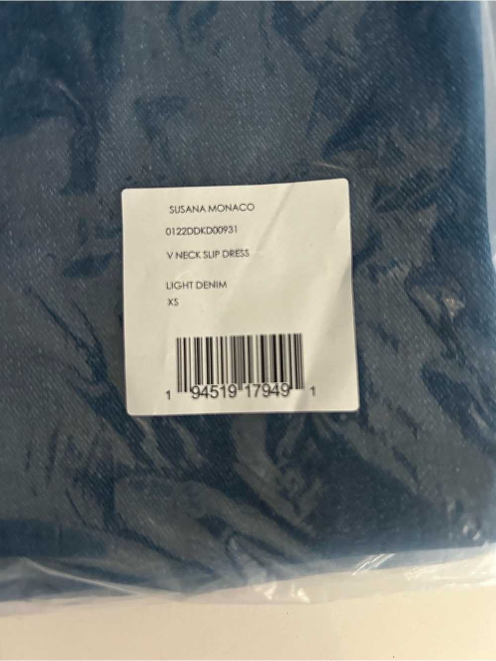 Susana Monaco light denim v neck Slip Dress - Picture 8 of 12